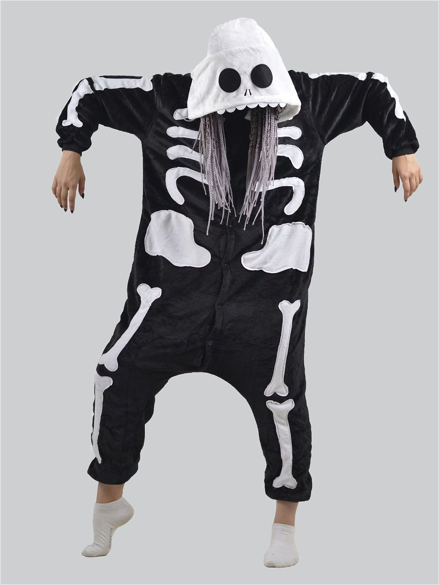 Пижама кигуруми скелетон