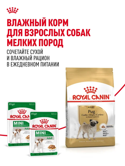 Сухой корм Royal canin Pug Мопс для собак, взрослые, 1,5 кг, фото 8