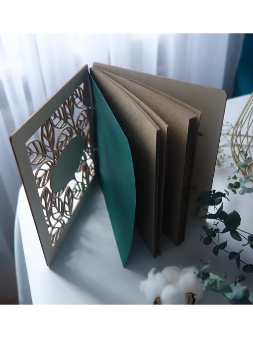 Taiga Box Книга для пожеланий гостей, зеленый, фото 2