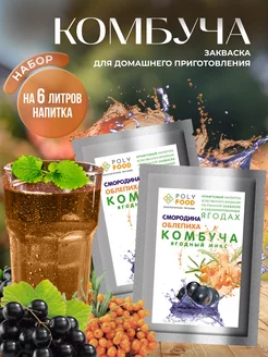 Комбуча, ягодный квас, Смородина-Облепиха PolyFood 28882525 купить за 220 ₽ в интернет-магазине Wildberries