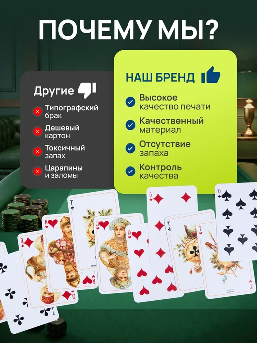Карты игральные Piatnik "Золотая Россия", 36 карт, золотой, фото 6