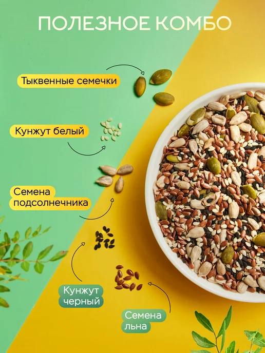 NARMAK PREMIUM Смесь семян для салатов и выпечки 1кг от Narmak, 1 кг, фото 3