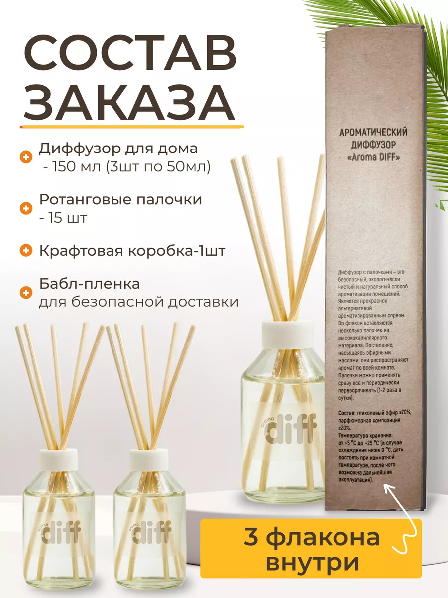 Ароматизатор для дома с палочками Aroma DIFF 28934850 купить за 555 ₽ в  интернет-магазине Wildberries