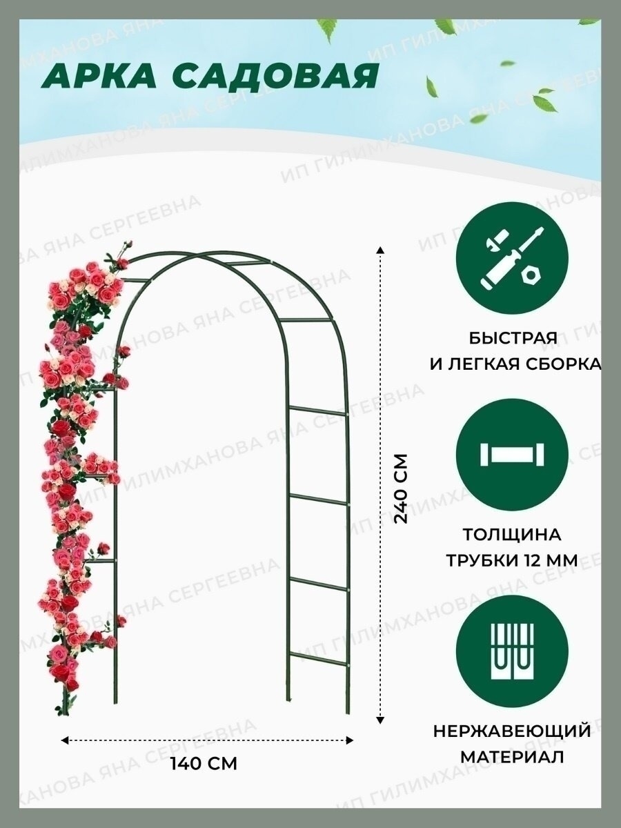 Арки садовые металлические