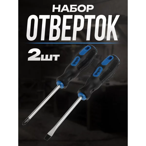 Набор отверток 2 шт PH2/SL6×100 мм,