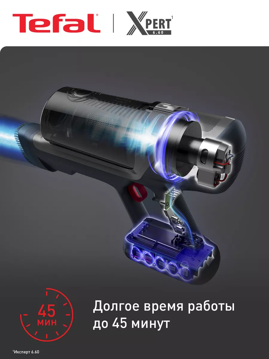 Беспроводной пылесос X-Pert 6.60 TY6837WO с 5 насадками Tefal 29011906  купить за 12 631 ₽ в интернет-магазине Wildberries