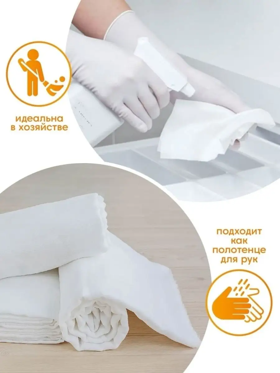 Тряпки для уборки в рулоне тряпка для кухни 40см 25м 950гр MAKE&PACK  29060710 купить в интернет-магазине Wildberries