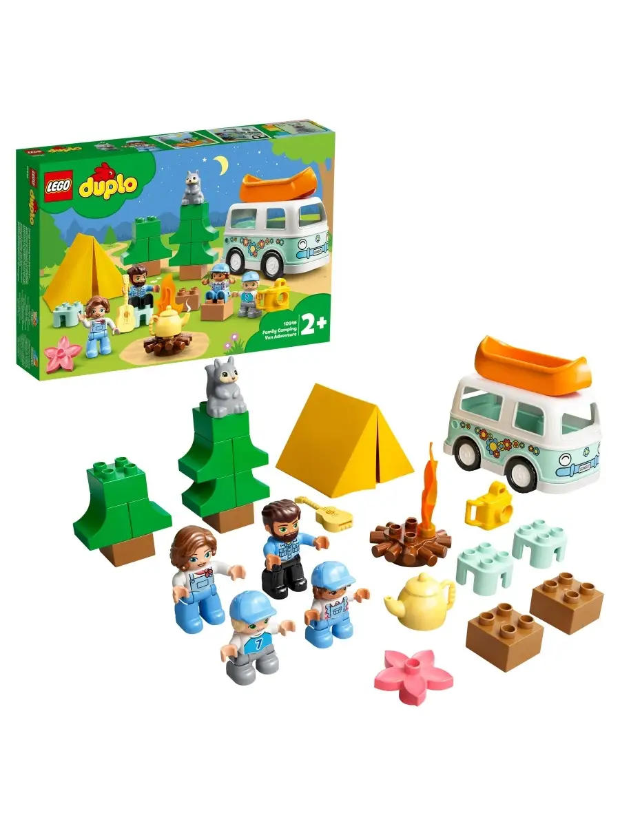 Конструктор LEGO DUPLO Town 10946 Семейное приключение на микроавтобусе  LEGO 29064997 купить в интернет-магазине Wildberries