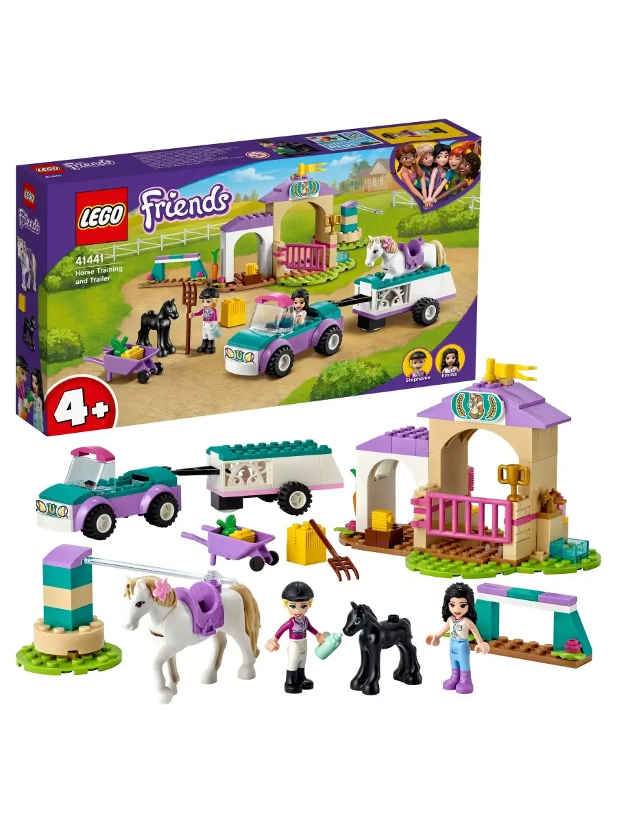 Конструктор LEGO Friends 41441 Тренировка лошади и прицеп для перевозки LEGO  29065025 купить в интернет-магазине Wildberries