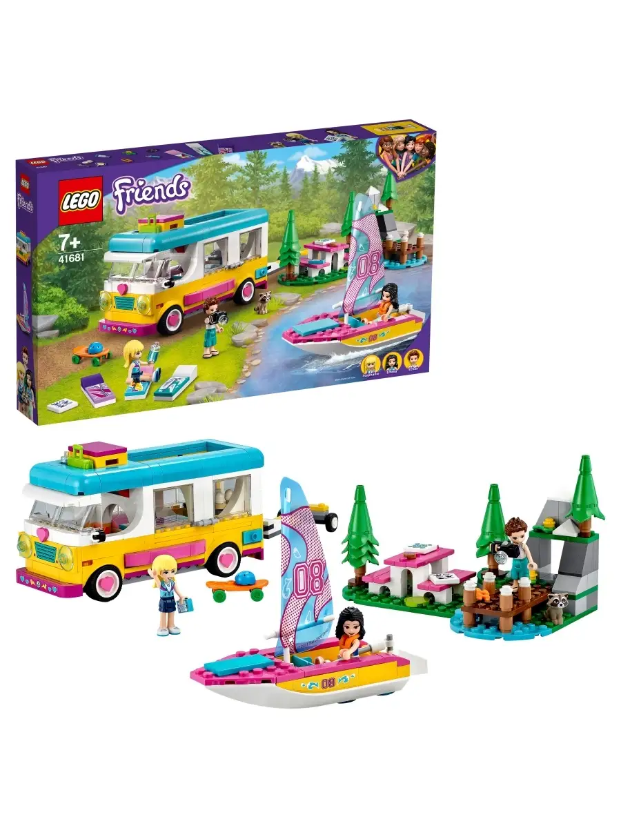 Конструктор LEGO Friends 41681 Лесной дом на колесах и парусная лодка LEGO  29065103 купить в интернет-магазине Wildberries