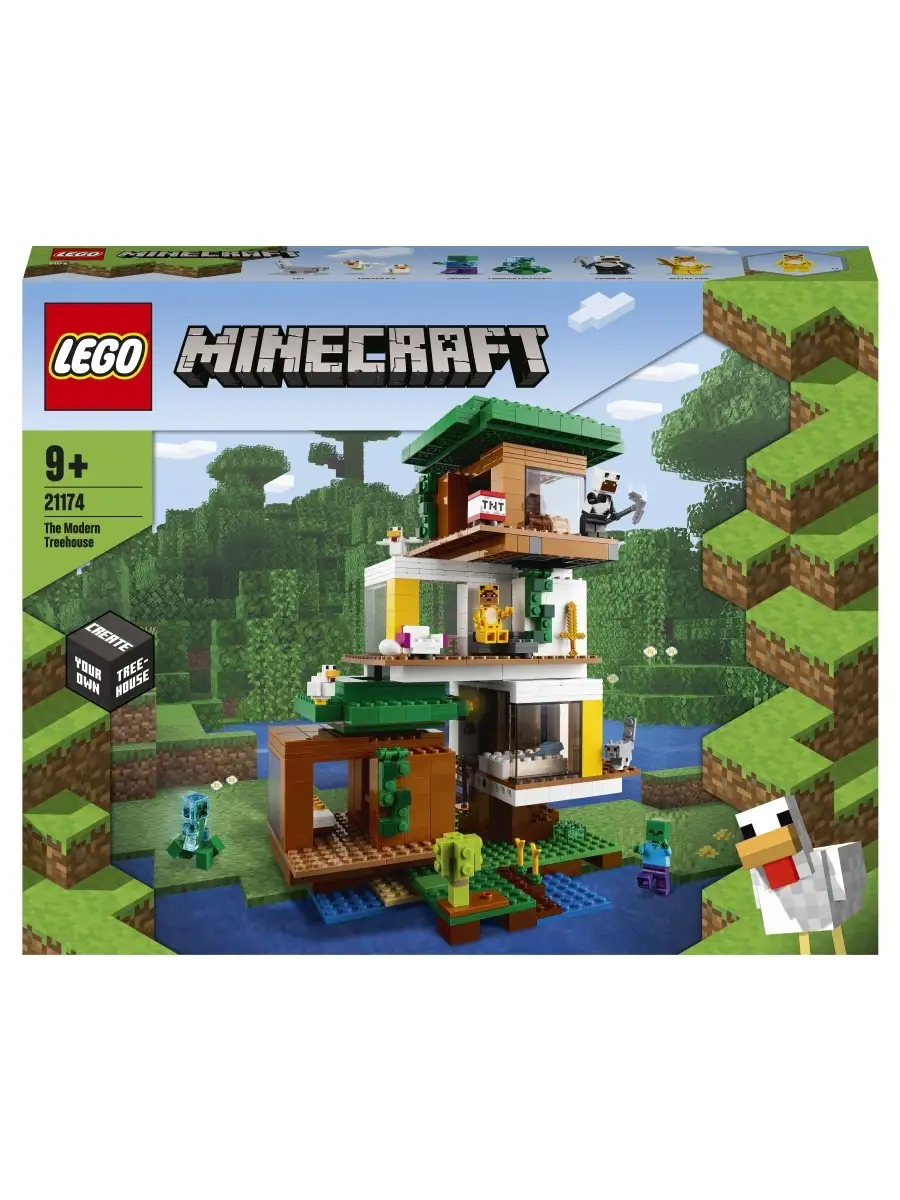 Конструктор LEGO Minecraft 21174 Современный домик на дереве LEGO 29065128  купить в интернет-магазине Wildberries