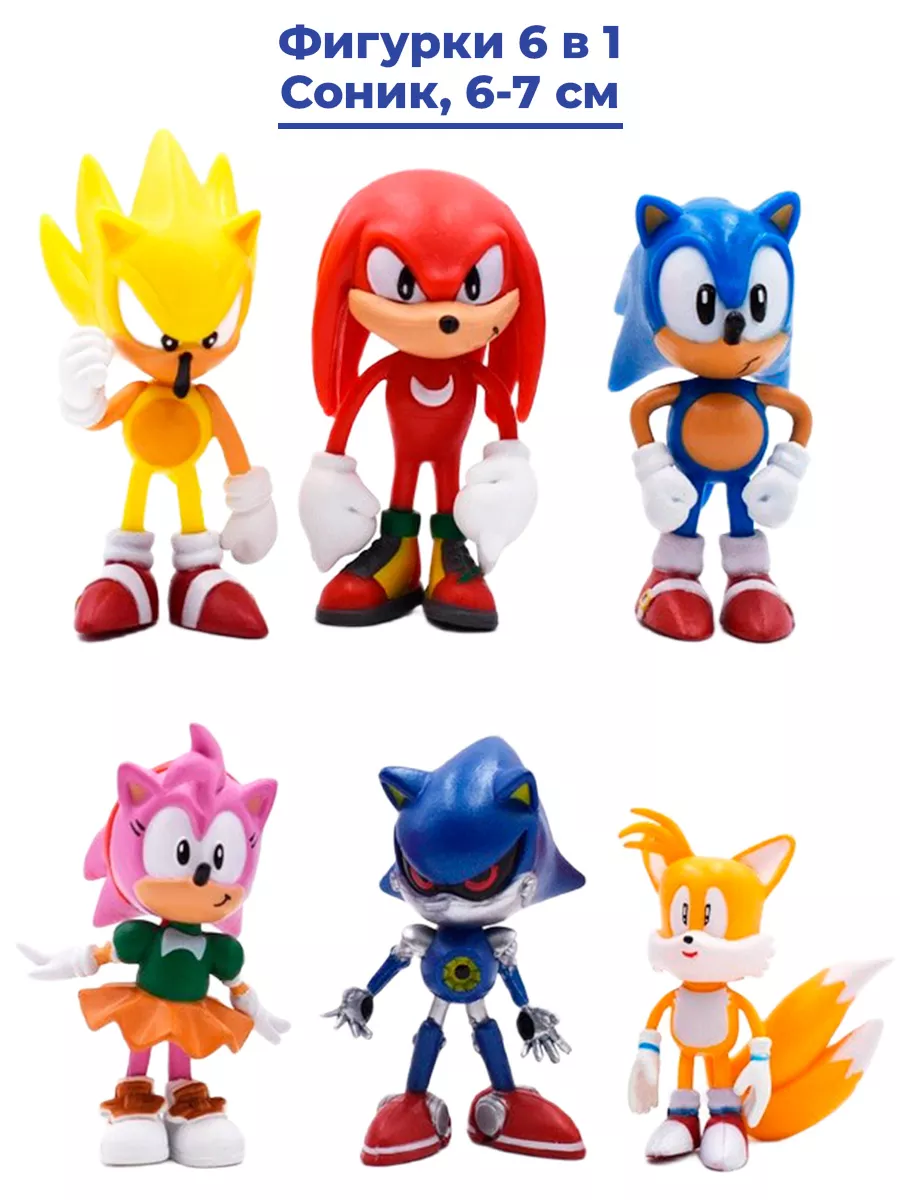 Фигурки Соник Sonic 6 в 1 Тэйлз Наклз Эми Роуз 6-7 см StarFriend 29078169  купить за 1 282 ₽ в интернет-магазине Wildberries