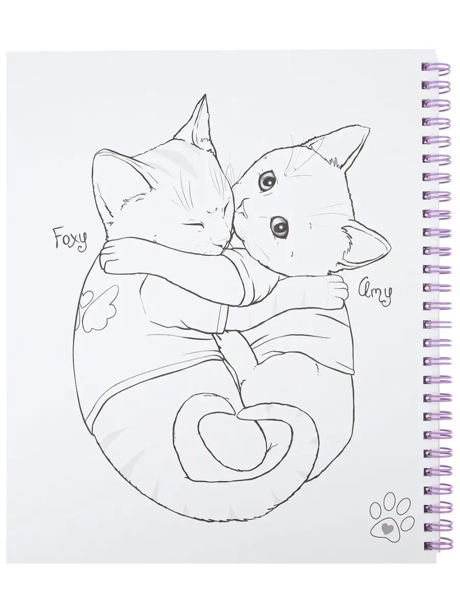 Альбом для рисования TOPModel Colouring Book CAT Котенок DEPESCHE 29122307  купить в интернет-магазине Wildberries