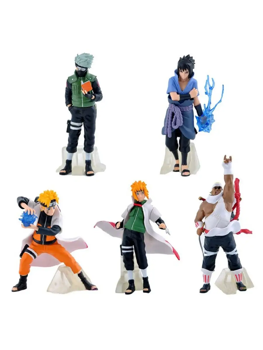 Фигурки из аниме Наруто / Naruto 12 см (набор из 5 шт) №1206 Без бренда /  Игрушки аниме 29176458 купить в интернет-магазине Wildberries