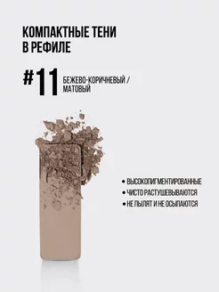 Компактные Тени для Век Матовые PERFECT SHADOW #11 4.3 г PROMAKEUP Laboratory 29198241 купить за 619 ₽ в интернет-магазине Wildberries