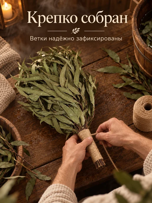 Relax Home Эвкалиптовый веник для бани и сауны, вариант, фото 3