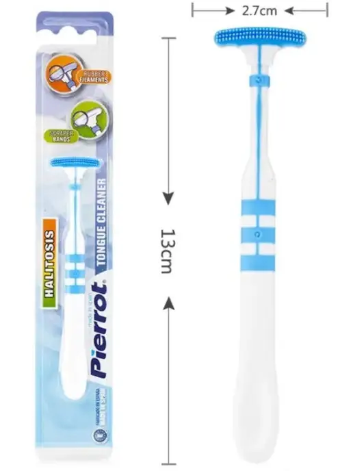 PIERROT Скребок для языка Tongue Cleaner, синий, фото 2