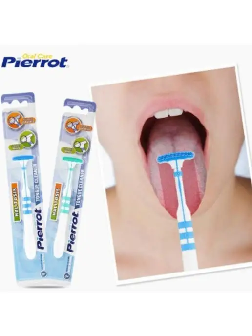 PIERROT Скребок для языка Tongue Cleaner, синий, фото 5
