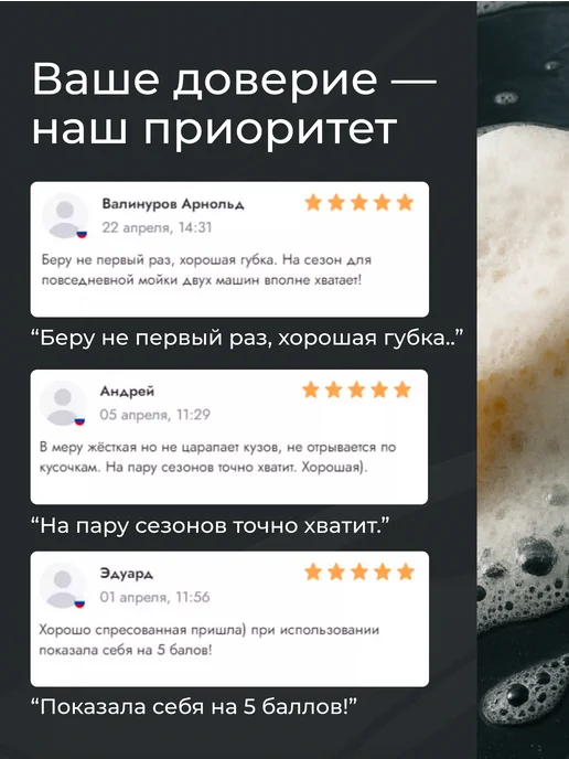 ELITEX Губка для мойки машины из поролона крупнопористая, вариант, фото 7