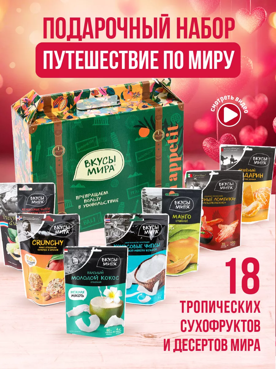 Подарочный набор продуктов в коробке Вкусы мира 29272699 купить в  интернет-магазине Wildberries