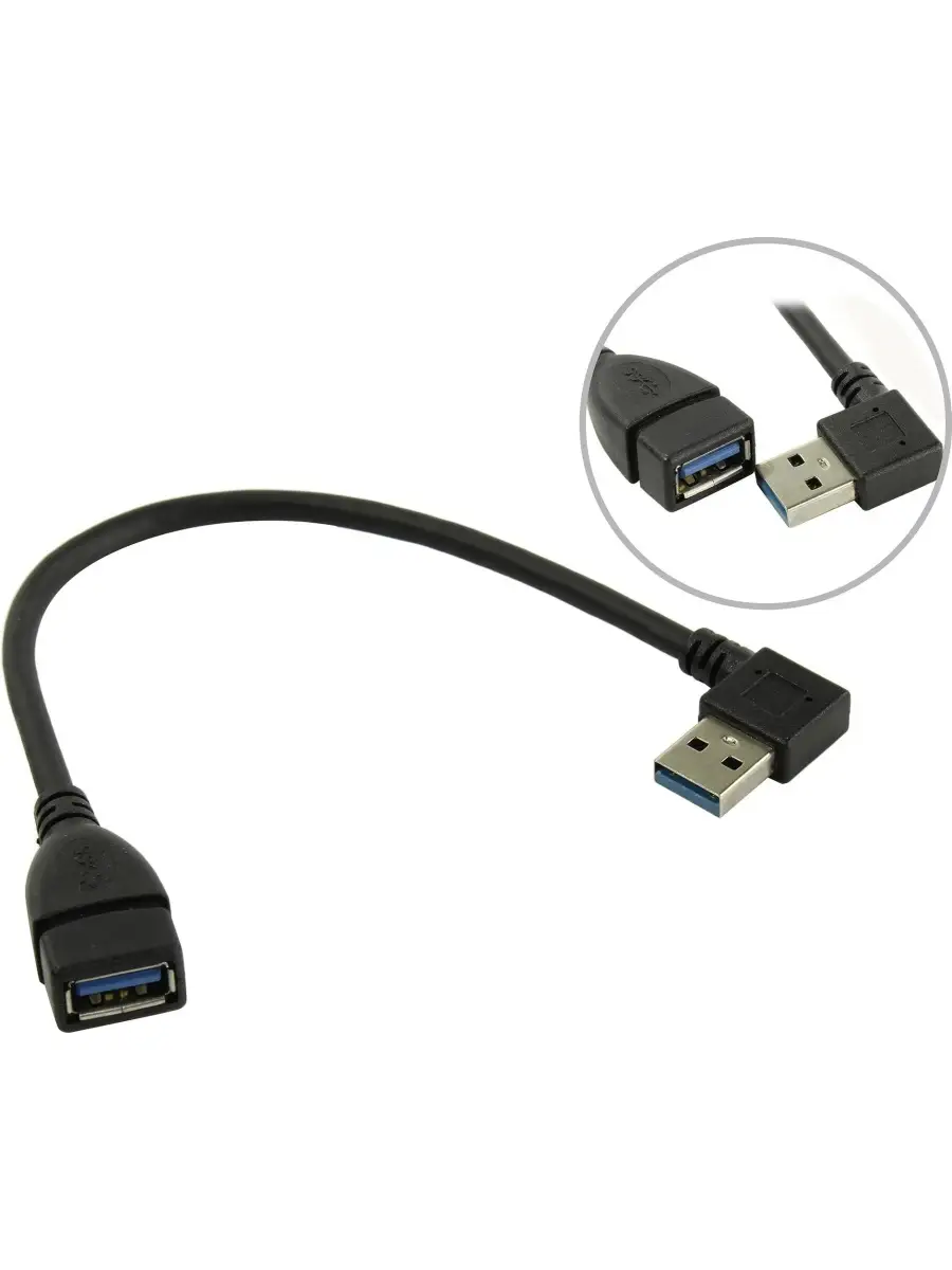 Адаптер кабель угловой USB 3.0 M-F, левый угол KS-402O KS-is 29302675  купить за 472 ₽ в интернет-магазине Wildberries