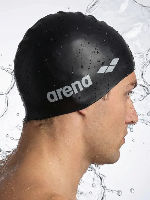 arena Шапочка для плавания силиконовая CLASSIC SILICONE, черный, фото 6