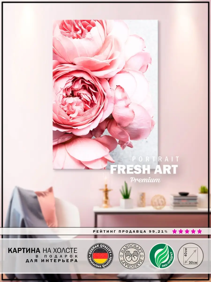 FRESH ART Premium / Картина для интерьера / 30*40 / Картины на холсте /  Картина для дома в подарок FRESH ART Premium 29365106 купить в  интернет-магазине Wildberries