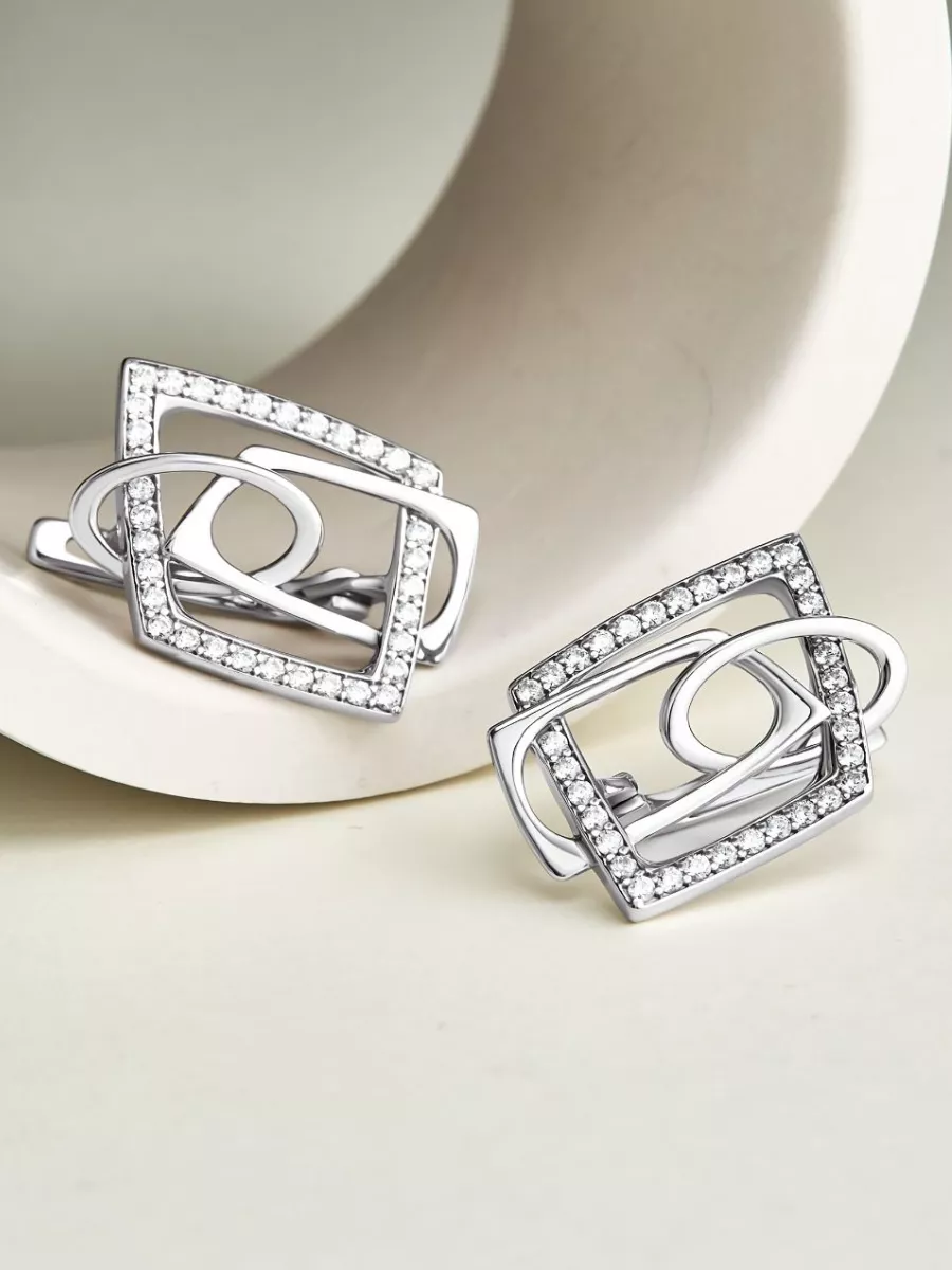 Серьги серебро геометрия NEFRIT SILVER 29414385 купить за 2 682 ₽ в  интернет-магазине Wildberries