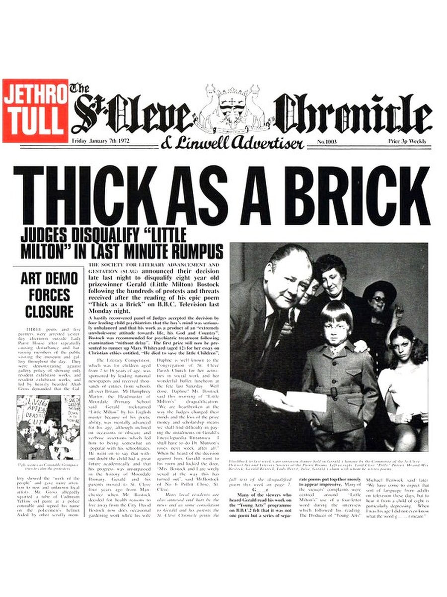 Jethro tull thick as a brick. Jethro Tull Trick is a Brick.