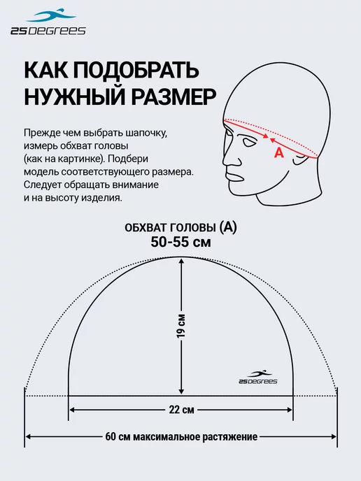 25DEGREES Шапочка для бассейна резиновая детская, зеленый, фото 7