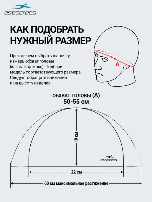 25DEGREES Шапочка для купания силиконовая детская, белый, фото 7