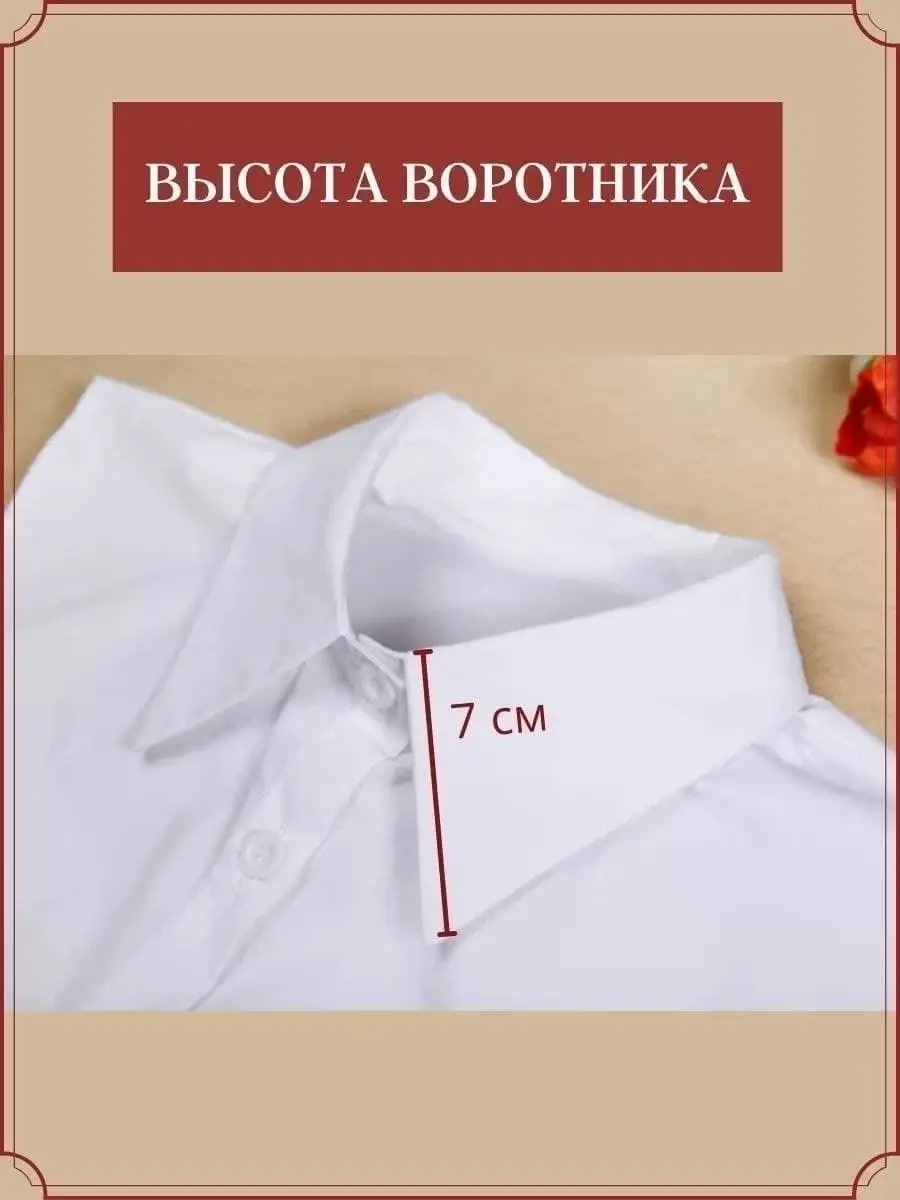 Белый съемный воротник манишка YOUR SHINE accessories 29472685 купить за  454 ₽ в интернет-магазине Wildberries