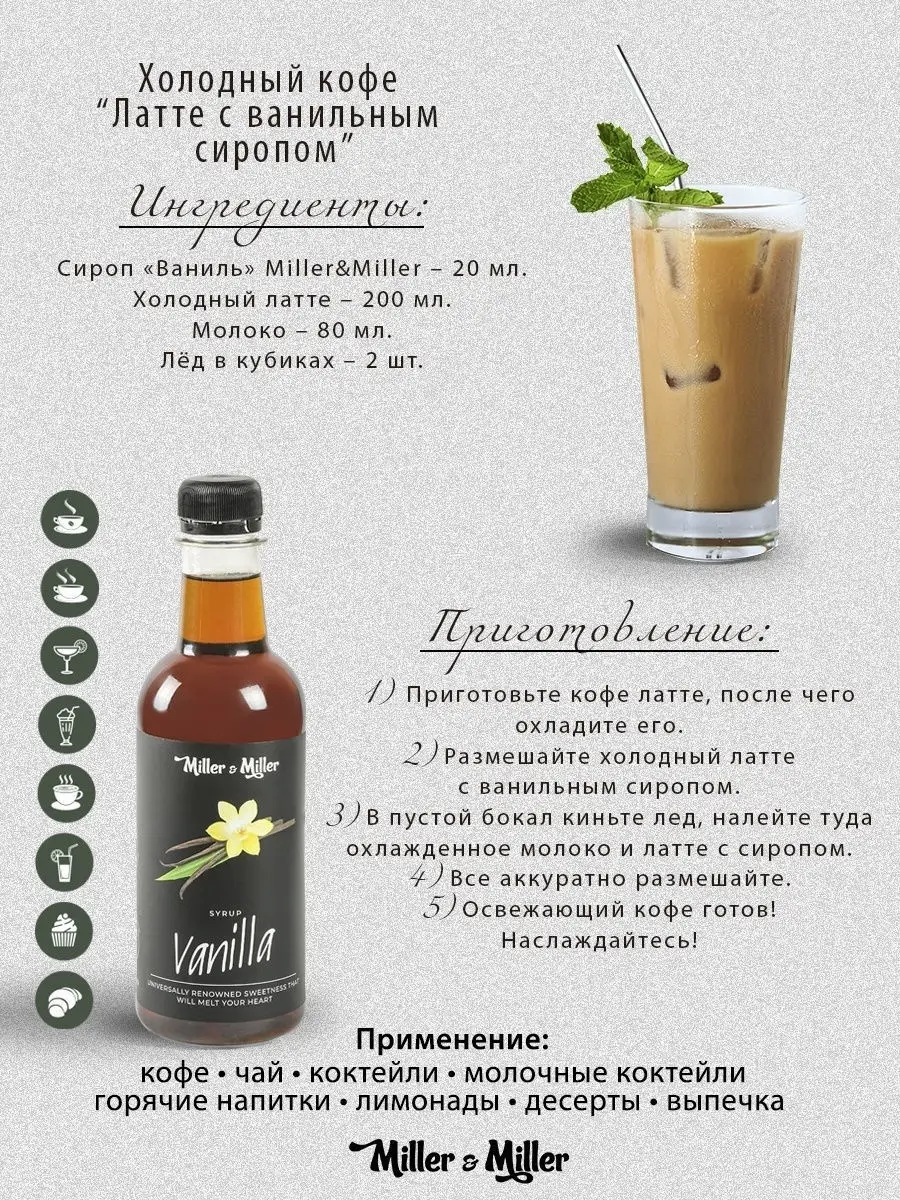 Набор сиропов 4 шт 0,33 л Miller&Miller 29518058 купить в интернет-магазине  Wildberries