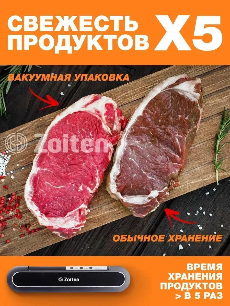 Вакууматор для продуктов Вакуумный упаковщик Zoiten 29567096 купить за 2  824 ₽ в интернет-магазине Wildberries