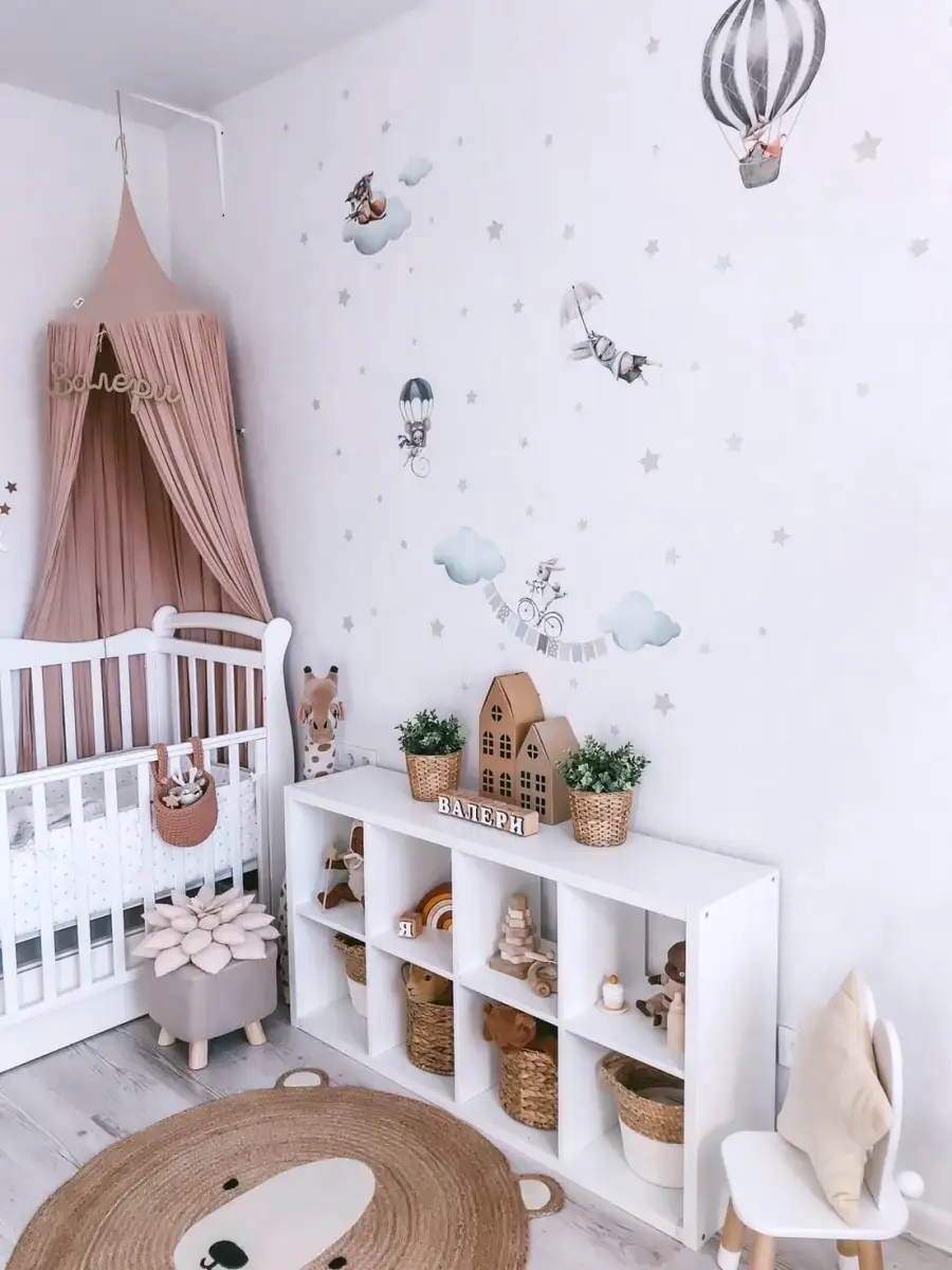 Декор детской комнаты интерьерными наклейками