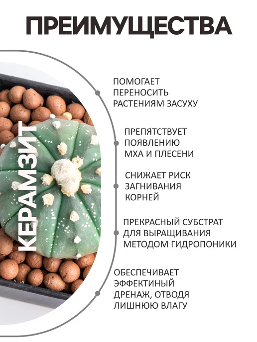 Рецепты дедушки Никиты Керамзит для растений 1 л, 1 л, фото 2