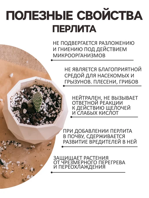 Рецепты дедушки Никиты Перлит песок "Рецепты Дедушки Никиты" марка М75, 5 л, 5 л, фото 2