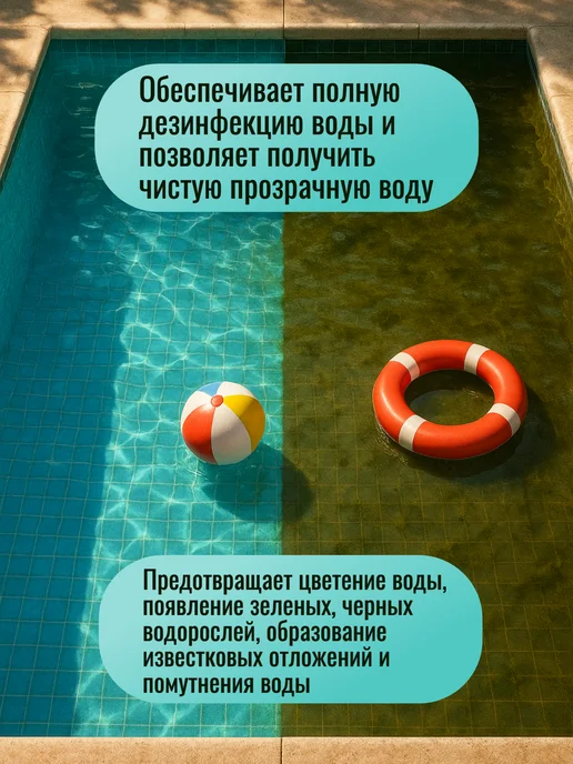 GOODHIM Средство для бассейна очиститель без хлора 1л, 1 л, фото 3