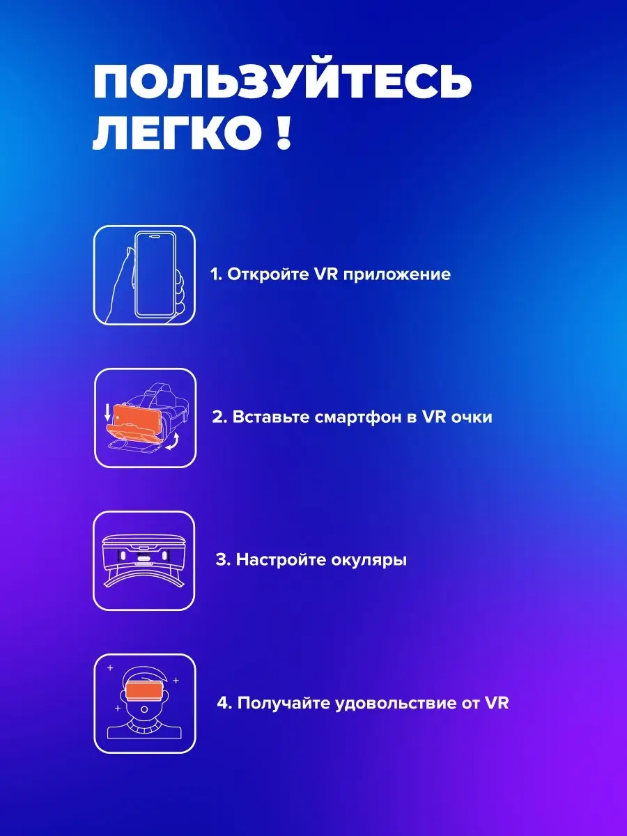 Виртуальные очки виртуальной реальности VR-очки RVR-200 Ritmix 29670818  купить за 961 ₽ в интернет-магазине Wildberries