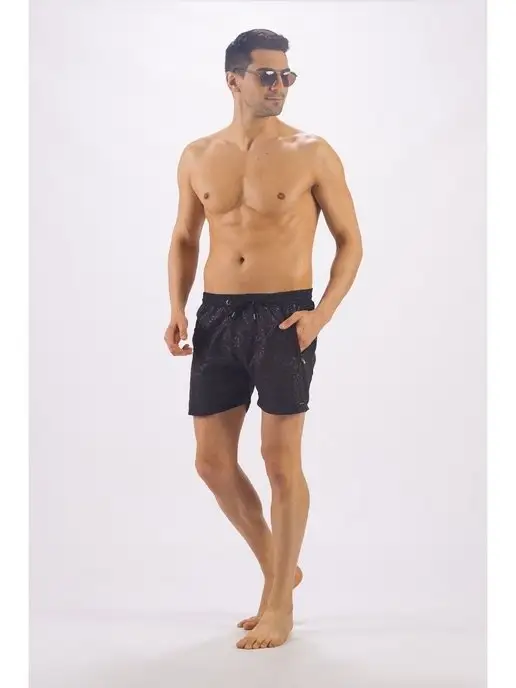 H&V SWIMWEAR Плавки бордшорты пляжные, черный
