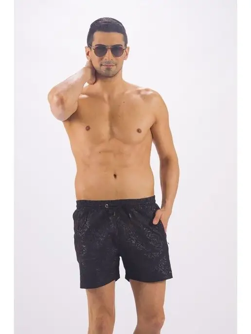 H&V SWIMWEAR Плавки бордшорты пляжные, черный, фото 2