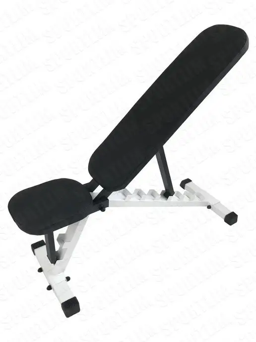 Sportlim Скамья для жима Профи (Бело-черная), черный, фото 3