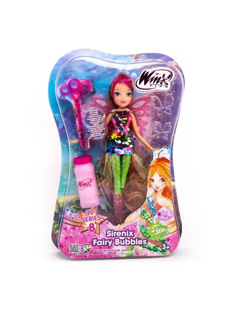 Кукла Winx Club Сиреникс мыльные пузыри Флора IW01731802 WINX CLUB 29798201  купить в интернет-магазине Wildberries