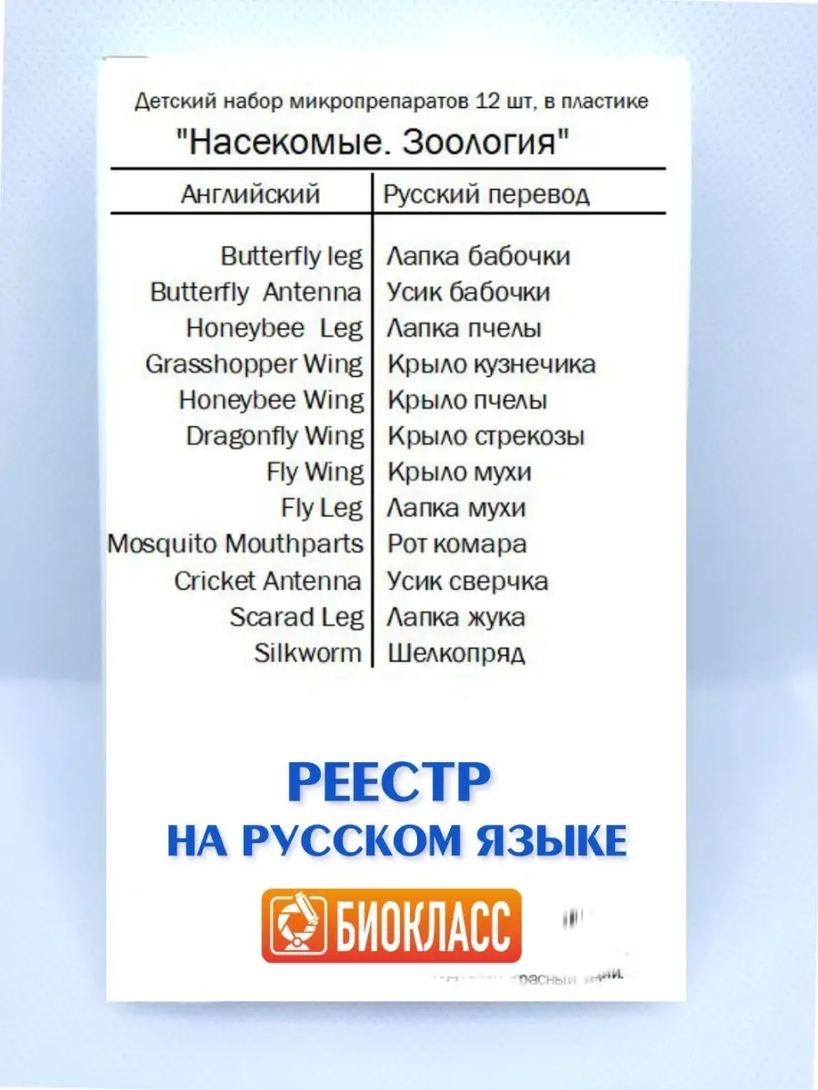 Препараты для микроскопа в пластике 12 образцов БИОКЛАСС 29801757 купить в  интернет-магазине Wildberries