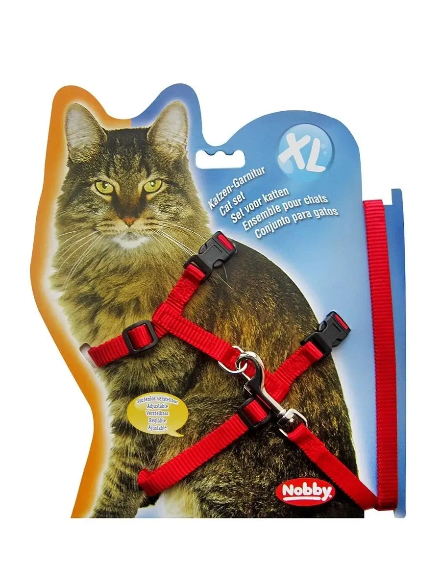 Шлейка для кошек NOBBY XL красная Nobby. 30031778 купить в  интернет-магазине Wildberries