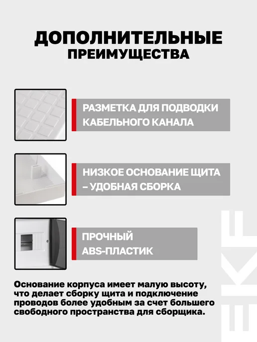 EKF Щиток электрический на 15 модулей (автоматов) SlimBox, белый, фото 5