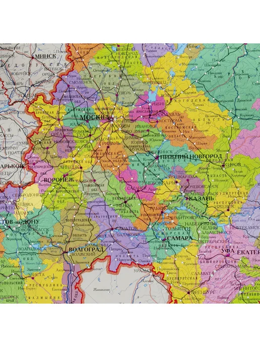 Brauberg Карта России политическая интерактивная 101х70 см в тубусе, 101x70 см, фото 8