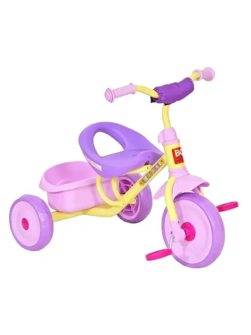 Велосипед детский без ручки TRIKE WERTER BERGER трехколесный черный, фиолетовый, фото 3