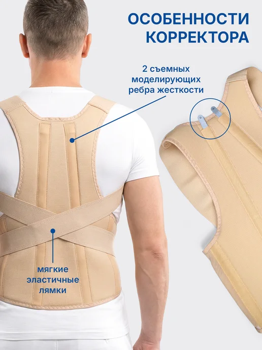 Trives Корректор осанки универсальный ортопедический реклинатор, корсет универсальный, фото 7