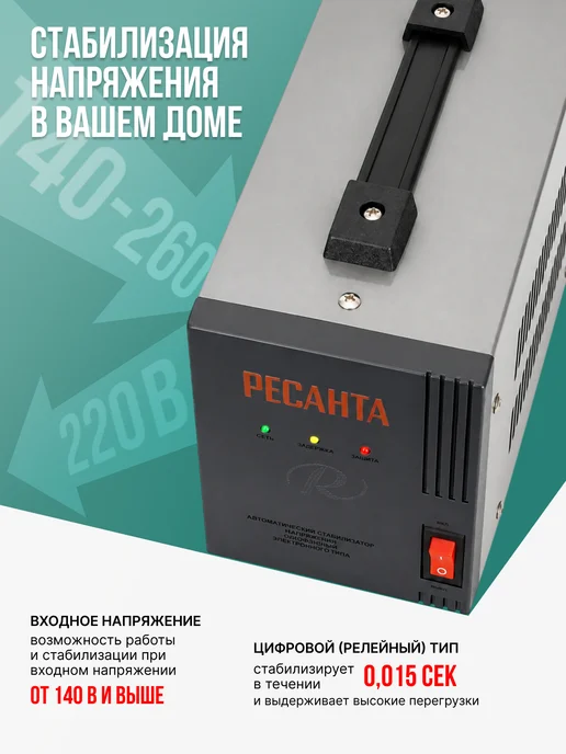 Стабилизатор напряжения 220в для дома 1000 Вт АСН-1000Д 1-Ц, 1000 Вт, фото 3